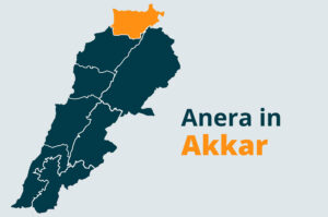 Map of Lebanon with Akkar featured