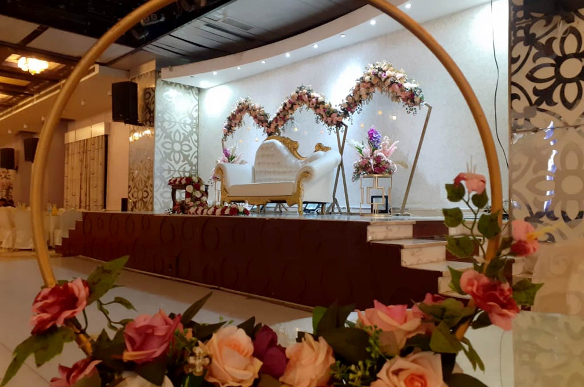 A wedding venue where Ahlam has been hired as the photographer.