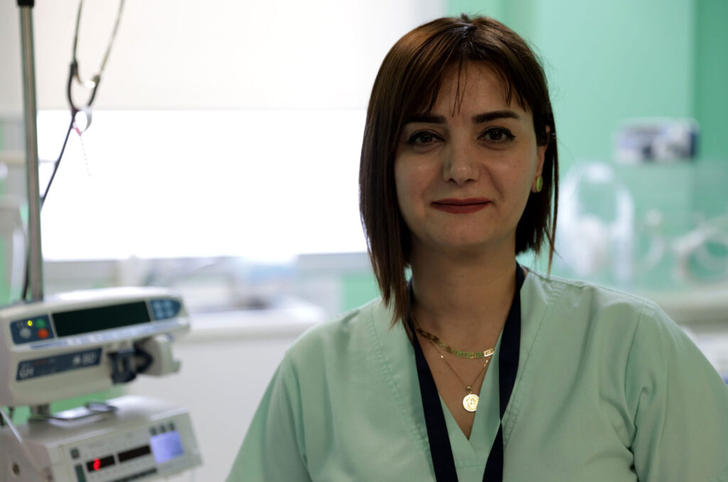 Aline Kmeid, head nurse of the NICU at Karantina Governmental Hospital.