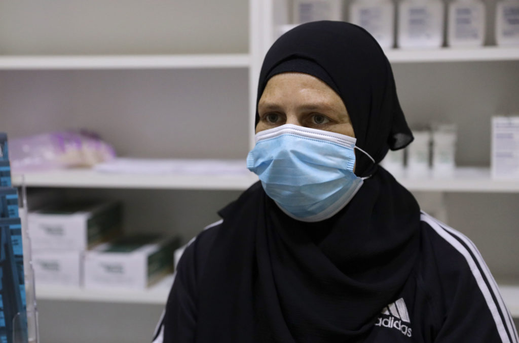 health, medical-aid, lebanon, caramah-project, جنات EDIT Janat at the Ajialouna Center pharmacy.