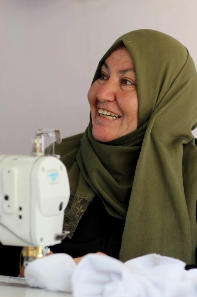 Khayrazan at her work station. Khayrazan at her work station.