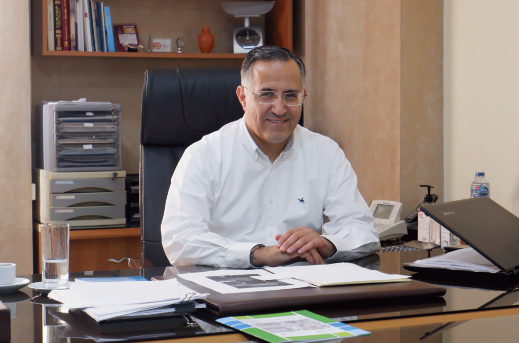 health, lebanon, medical-aid, hpic, neo-life, DSCF1700-EDIT Nasser Adra at his desk.