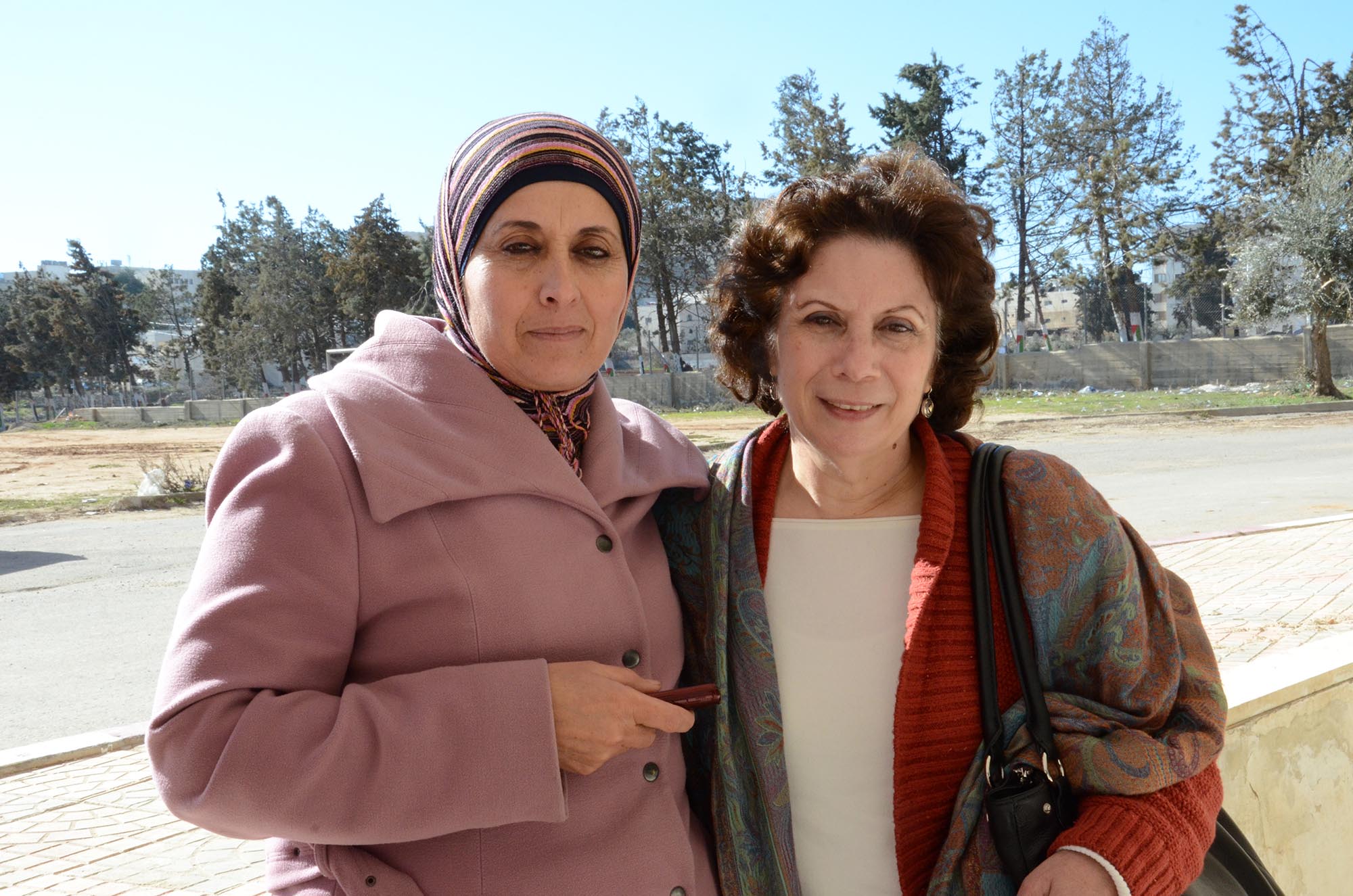 Anera early childhood development trainer Sulaima and preschool director Najah prepare for new ECD initiative.