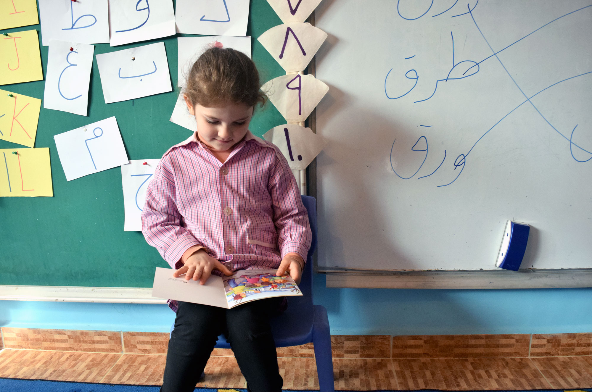 Hoda is a 3-year-old refugee living in one of the Lebanon camps.