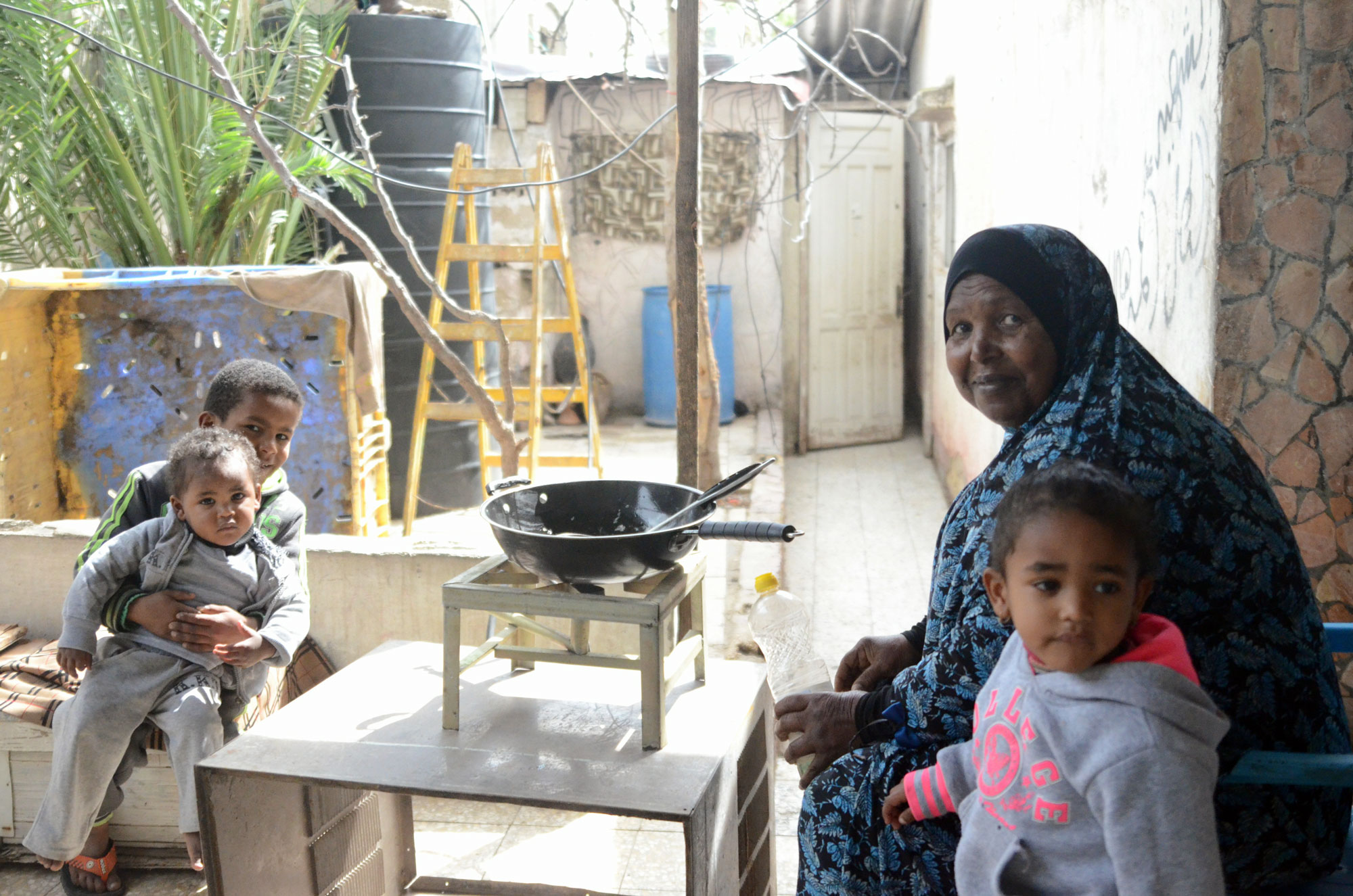 Gaza biogas digesters provide fuel for cooking and heating.
