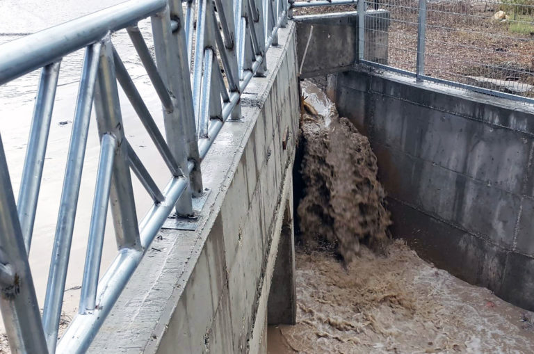 The storm water drainage channel in Qabatia was put to use before it was even finished, proving it very useful!