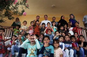 At the preschool's inauguration, Anera President Bill Corcoran and Country Director Paul Butler shared in the celebration. The children send their love to Anera's supporters.