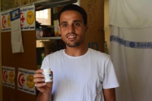 Walid has suffered from chronic infections. Now, he will recover with the effective antibiotics Anera delivered.