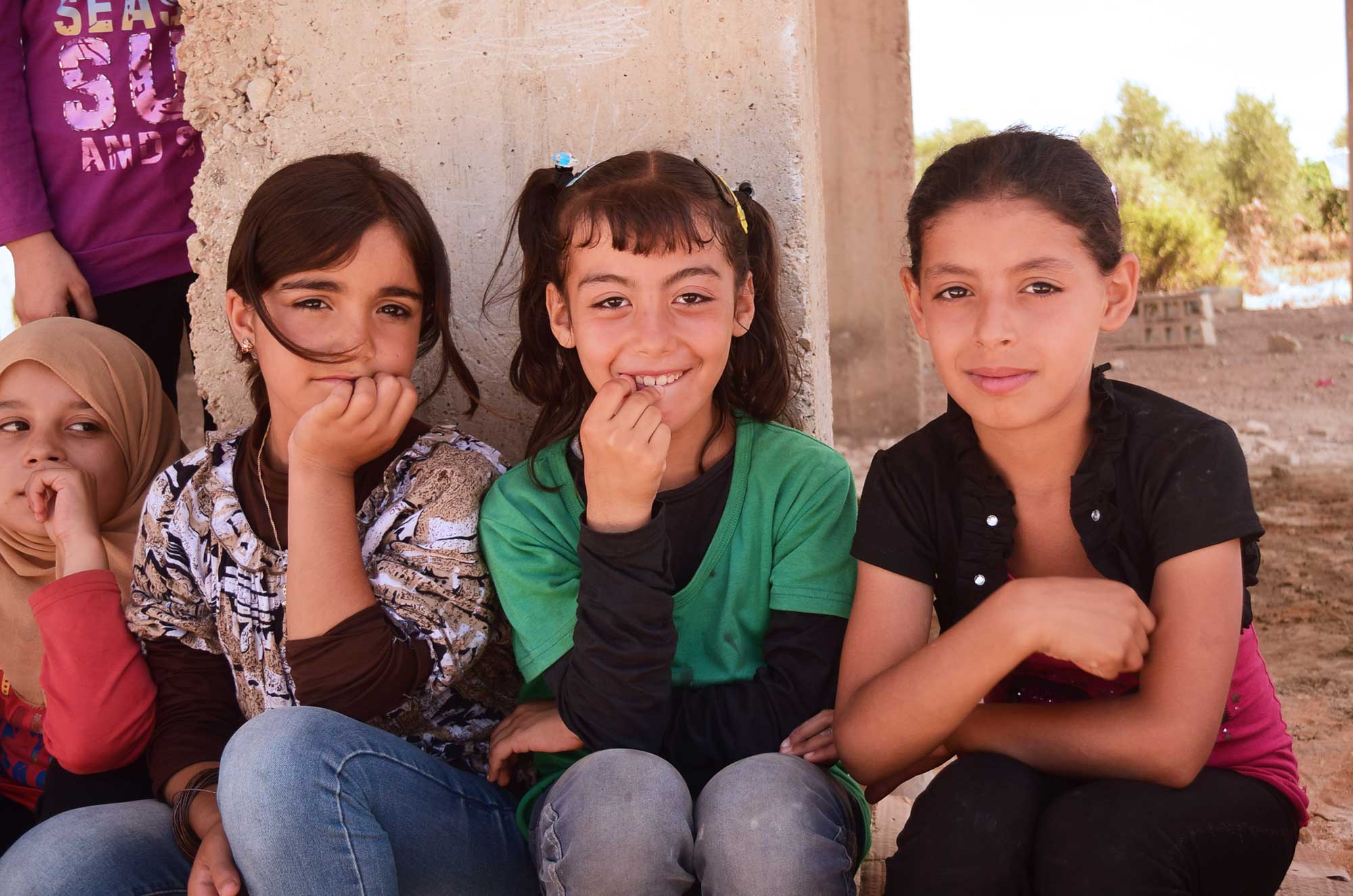 The girls loved playing soccer and wanted to learn as much as they could from Zainab.