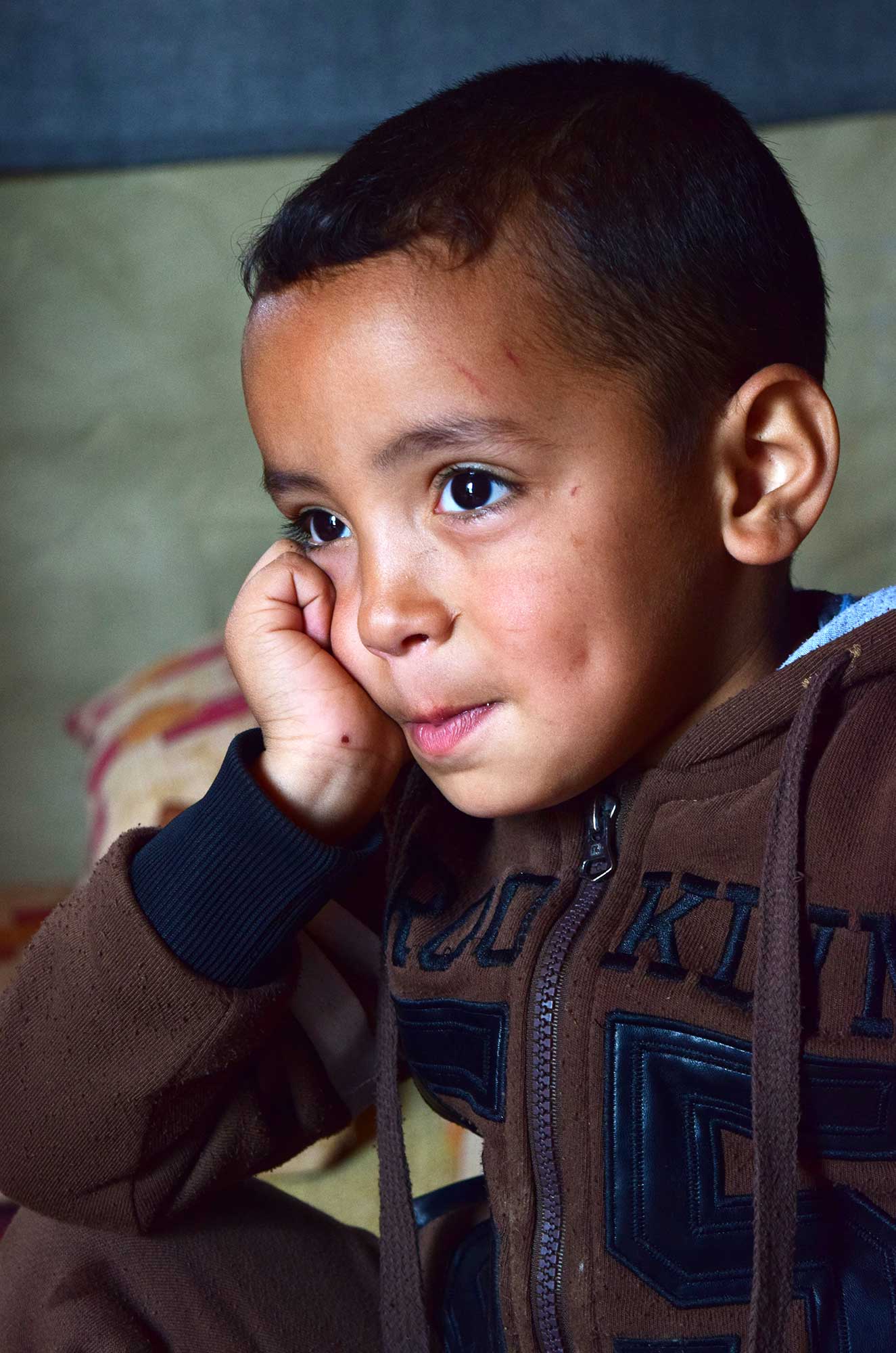 LEB-Refugee-Child-Mohammed Mohammad has lived his entire life in a de facto refugee camp in Akkar, Lebanon.