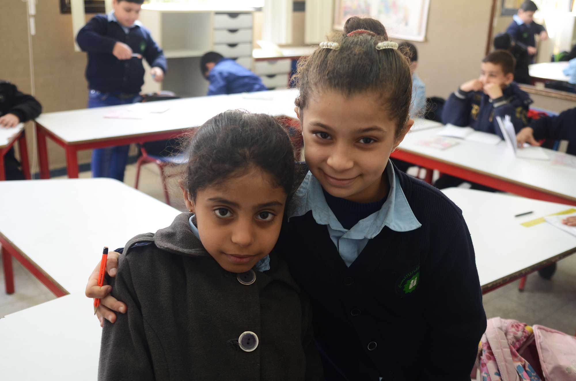 These young girls are in Doaa’s class at Atfaluna.