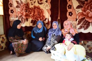 Amineh, Sabah, Derziye and Mahdiye have become friends after seeking safety in Akkar, Lebanon.