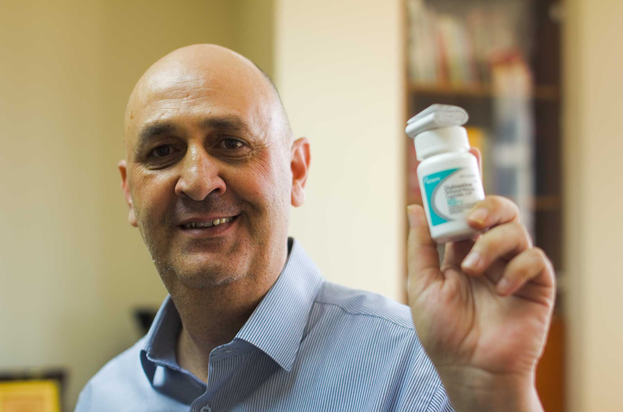 Thanks to donations from the Anera community, Mohammad gets the medicine he needs to help deal with depression.