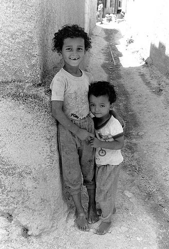 Palestinian refugee children in  Lebanon, 1968.