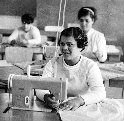 A vocational training sewing class Anera sponsored in the West Bank.