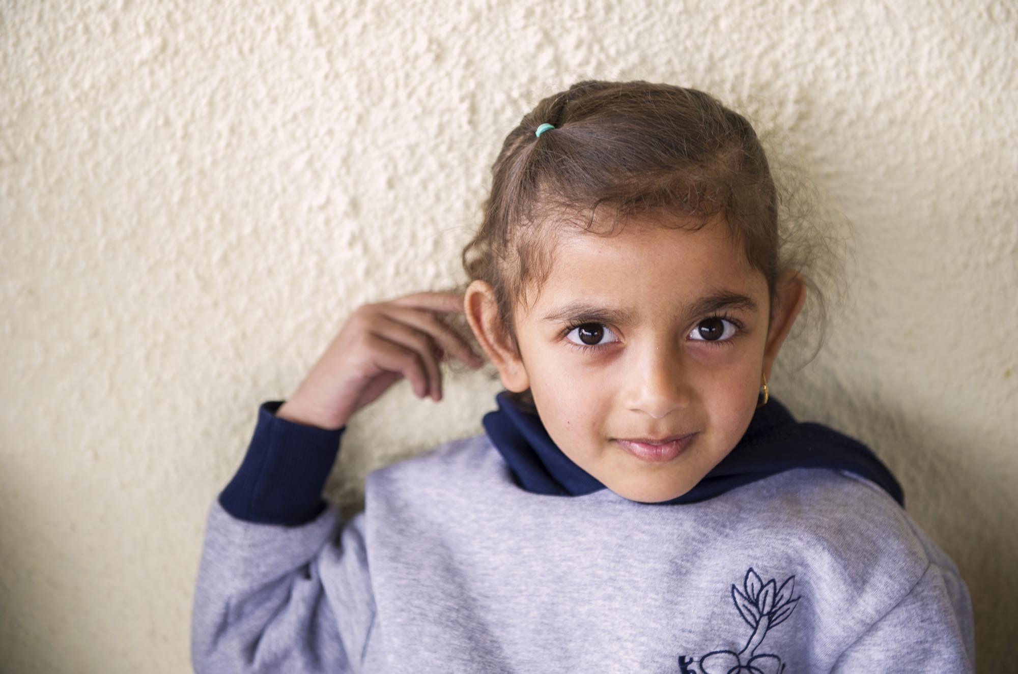 A Palestinian girl attends school in the West Bank, where Anera is doing early childhood development work.