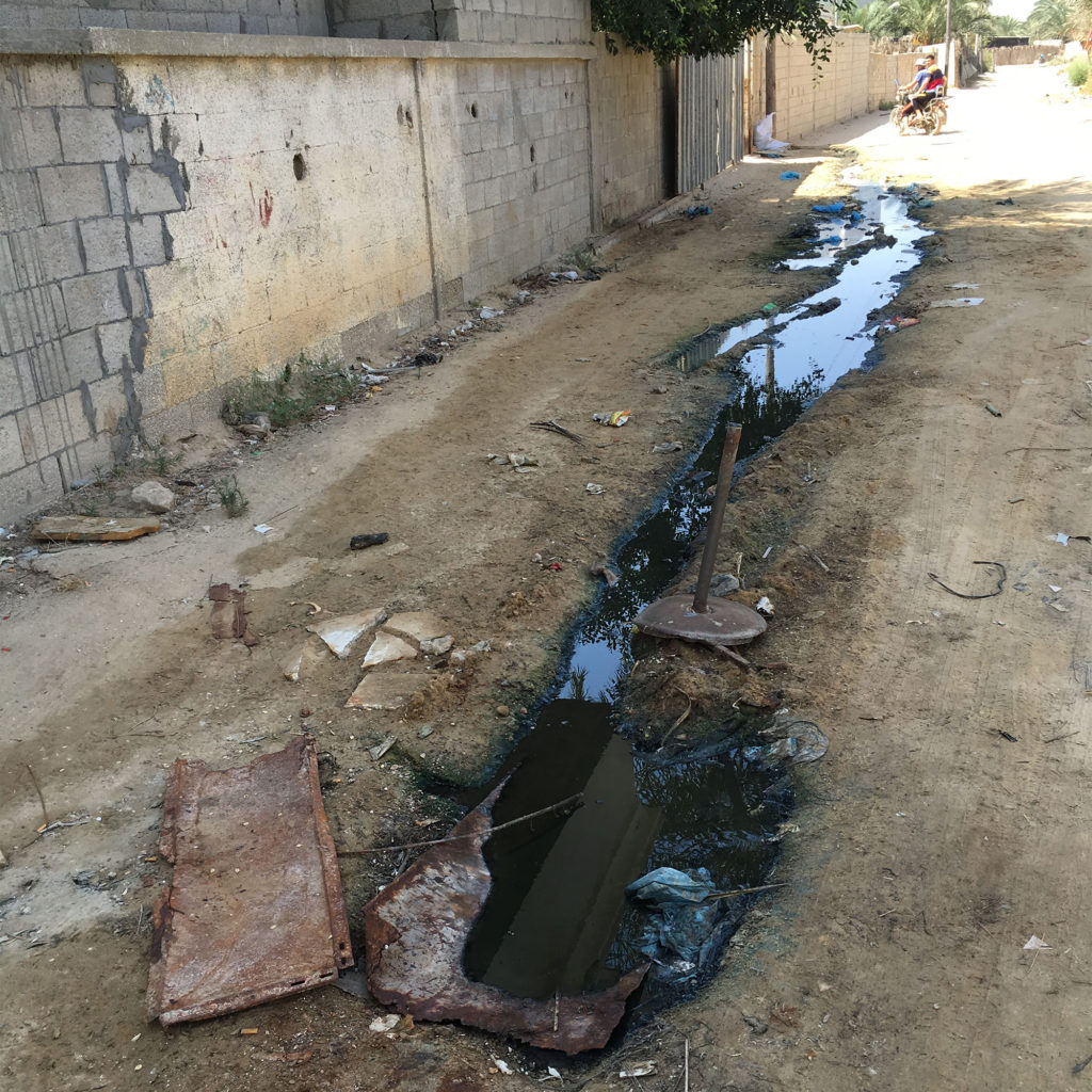 Before the new sewage network, Gaza streets flooded with raw wastewater.