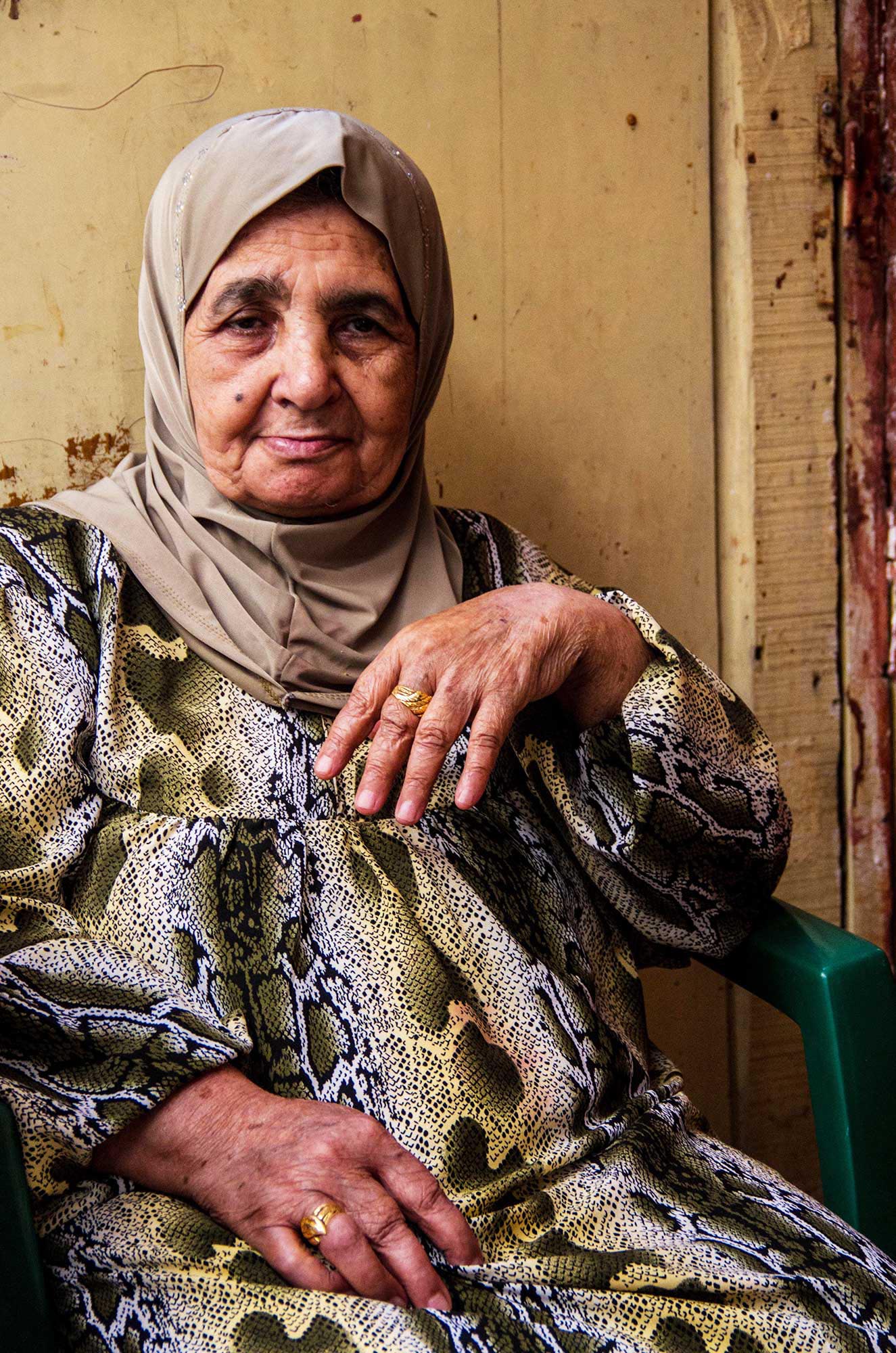 Palestinian refugee woman in Lebanon.