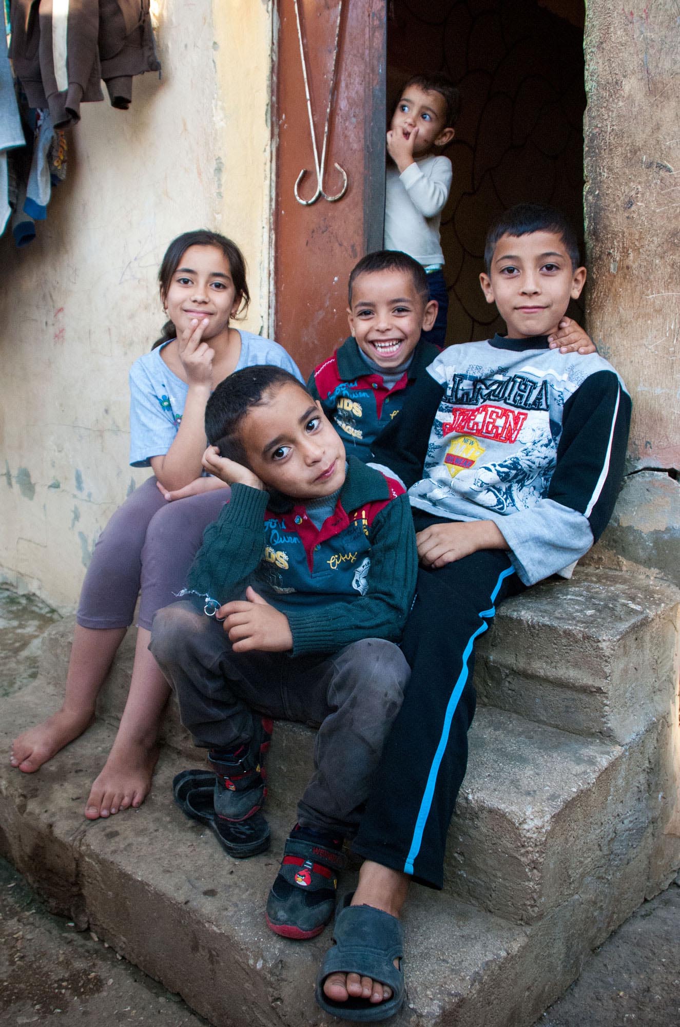 Children in a Palestinian refugee camp in Lebanon.