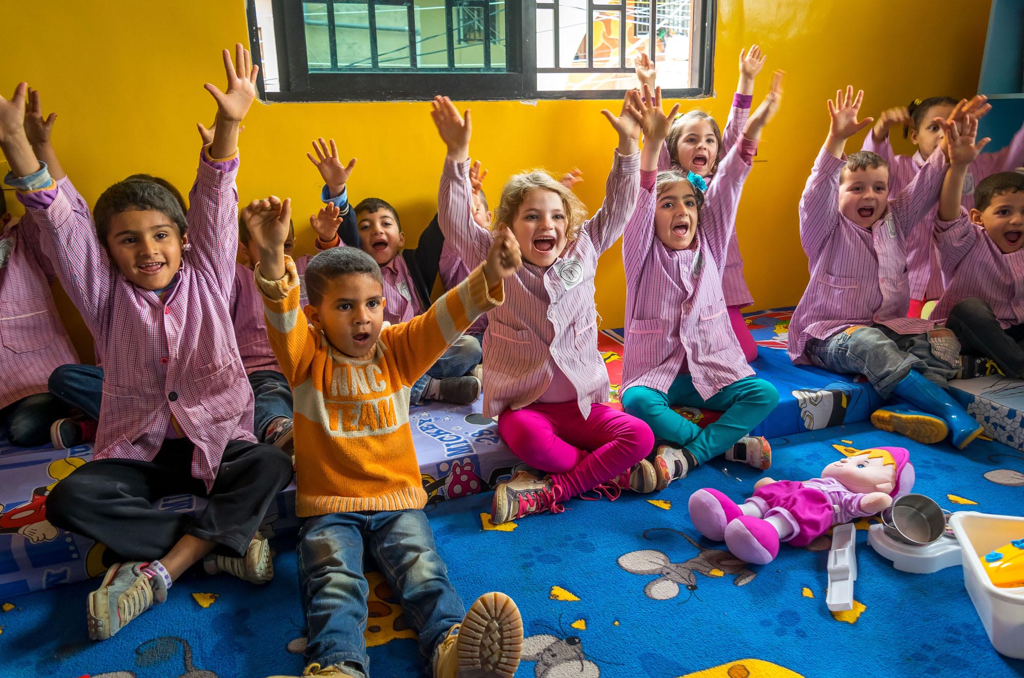 Burj El Barajneh camp preschool after the renovation.