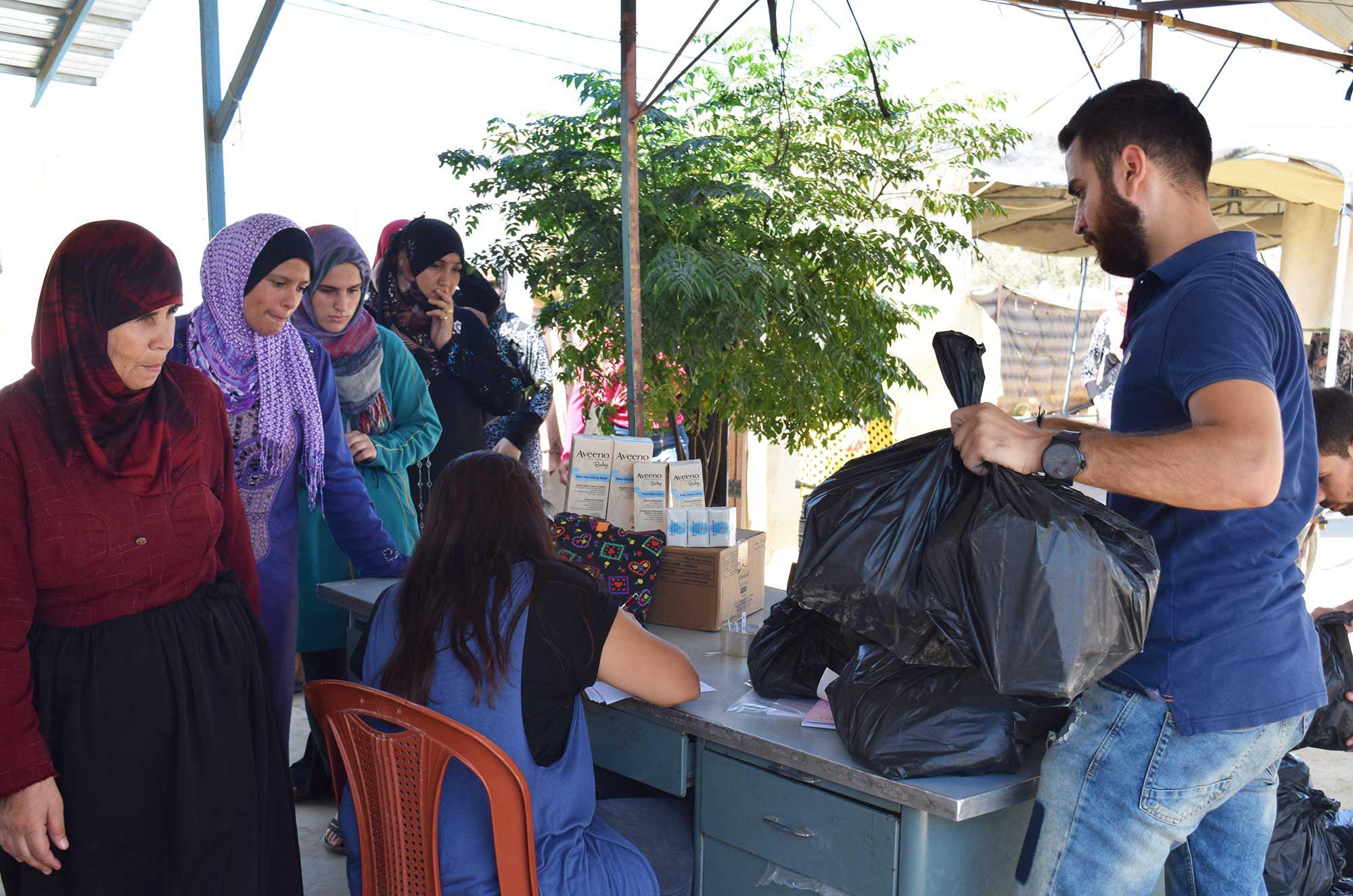 Hygiene kits were distributed to Syrian refugees in northern Lebanon.