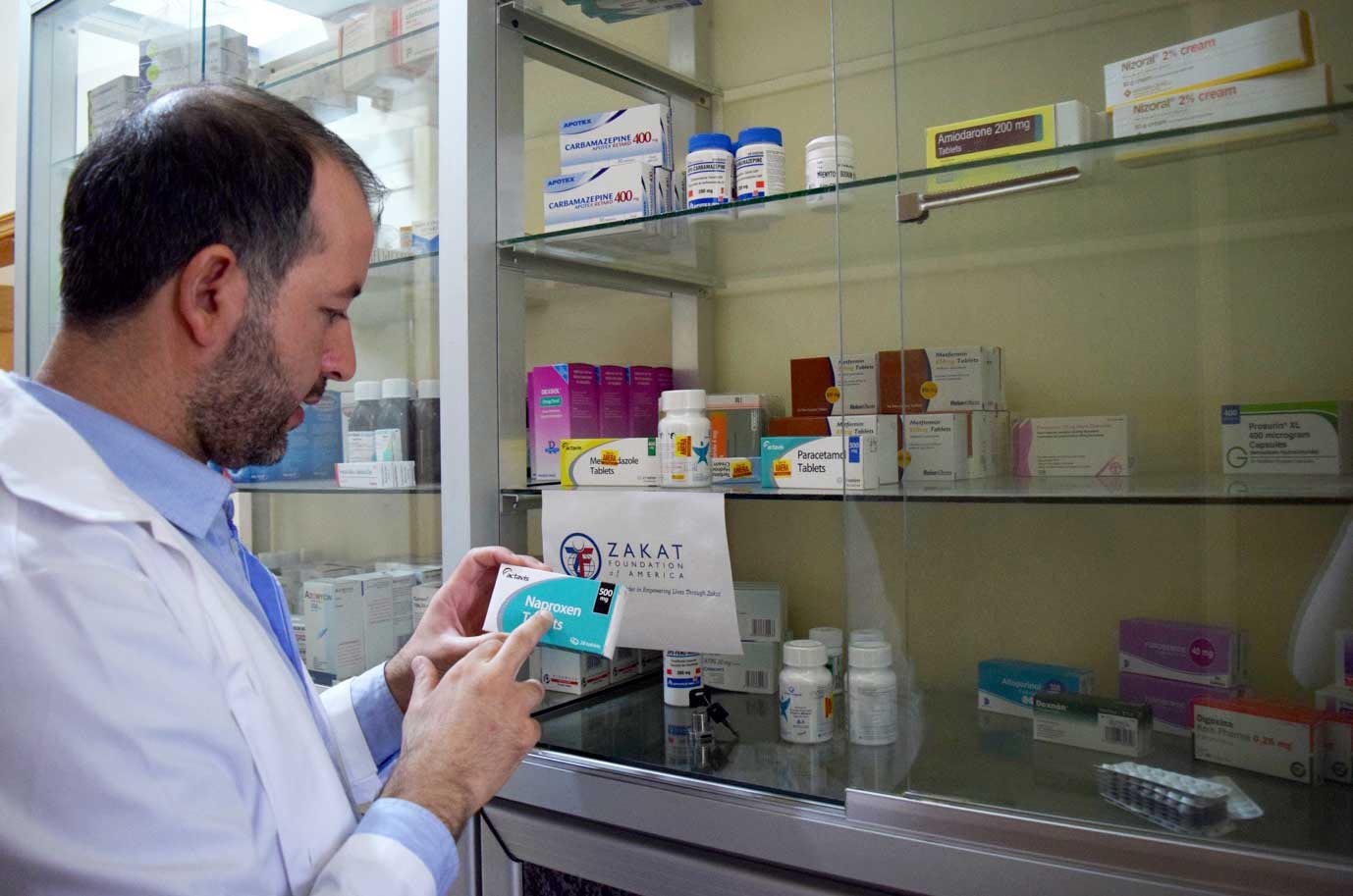 Refugees access health care with donated medicines in Kamed Allouz, Lebanon.