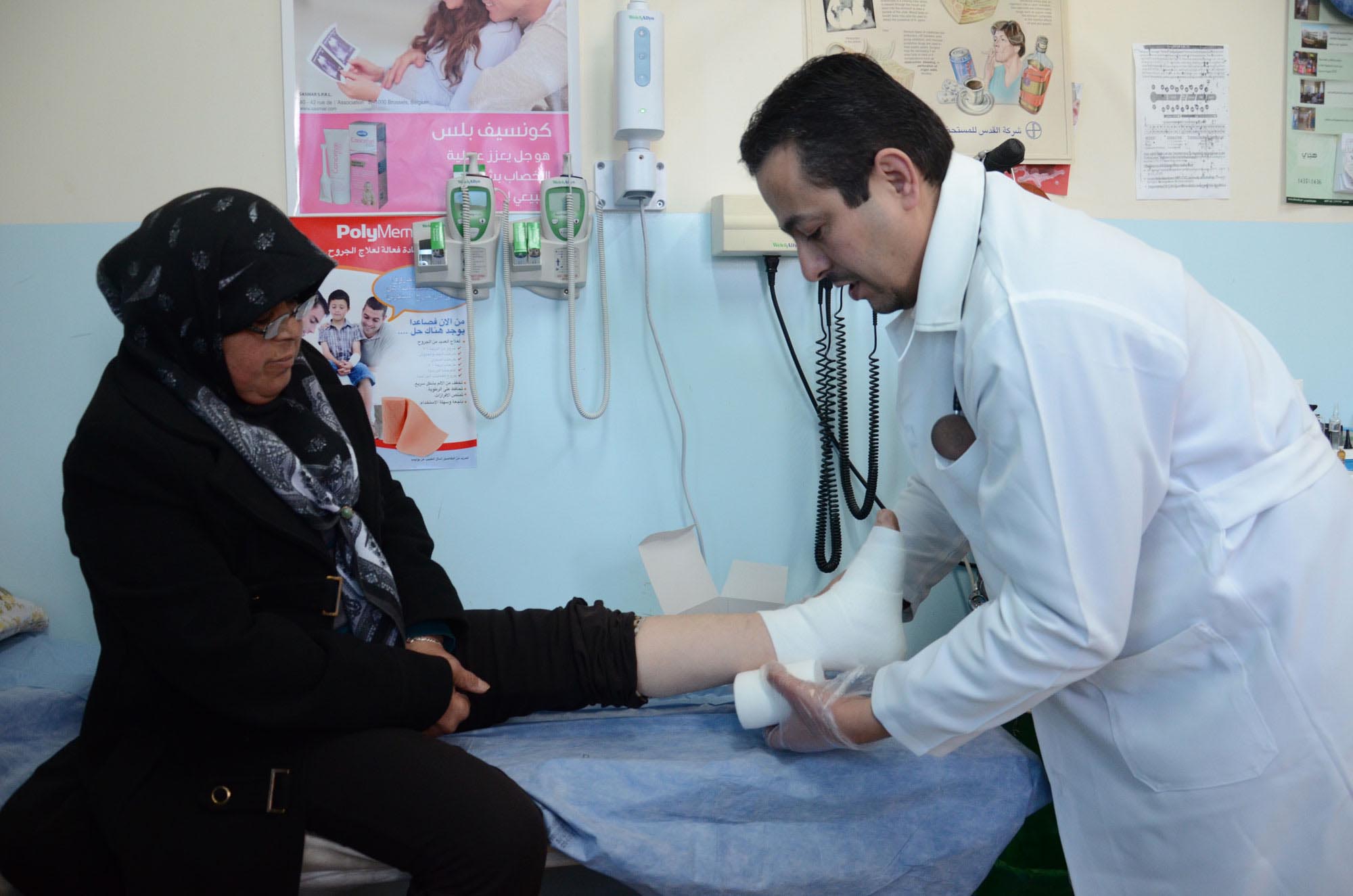 This charitable clinic in Hebron received a medical donation from Anera.