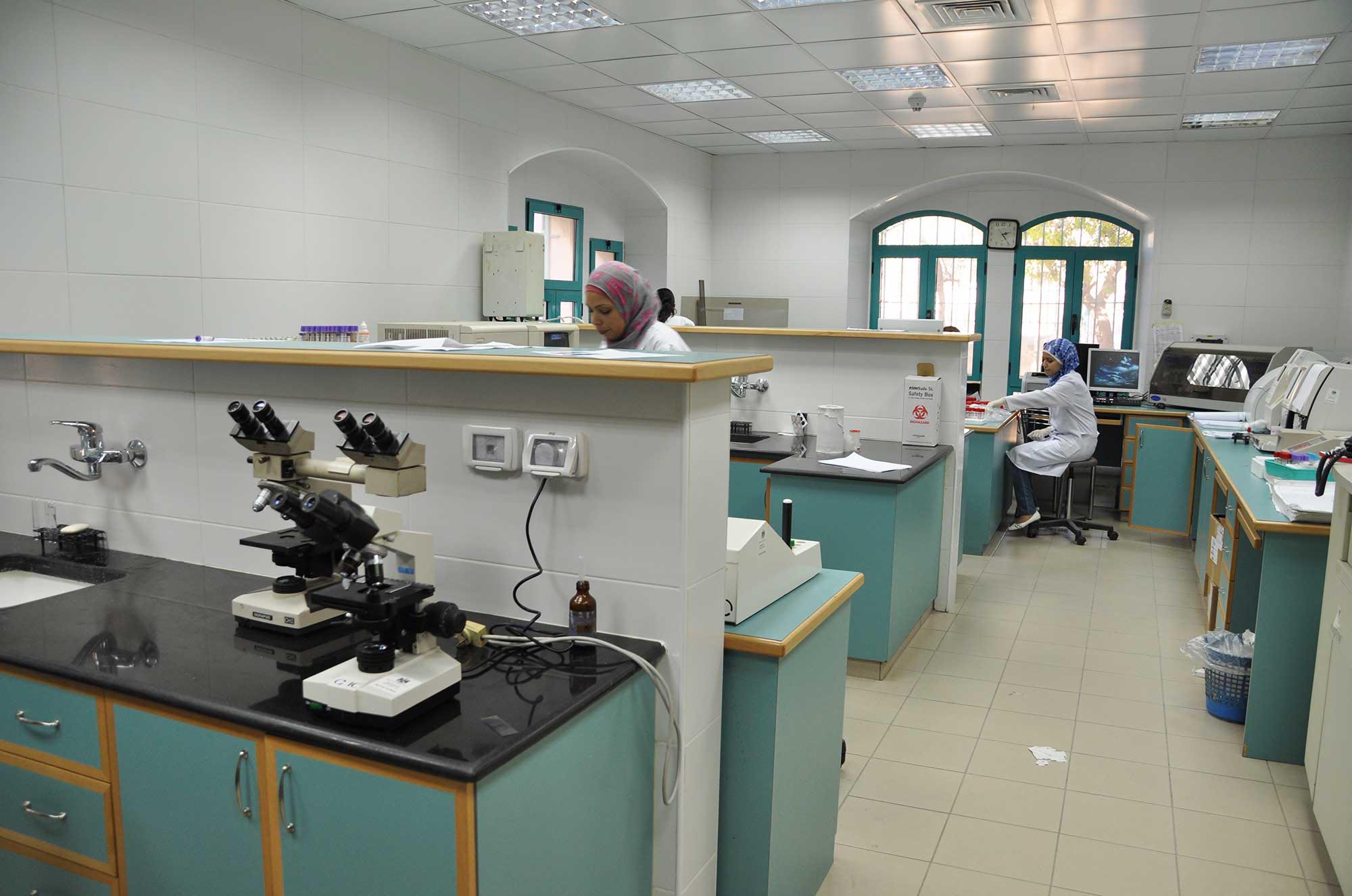 The nurses’ station at Beit Jala hospital, after Anera’s total renovation of the facility.