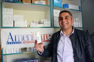 Dr. Rani Abu-Qaddoum is grateful for the medicines Anera supplied from AmeriCares.