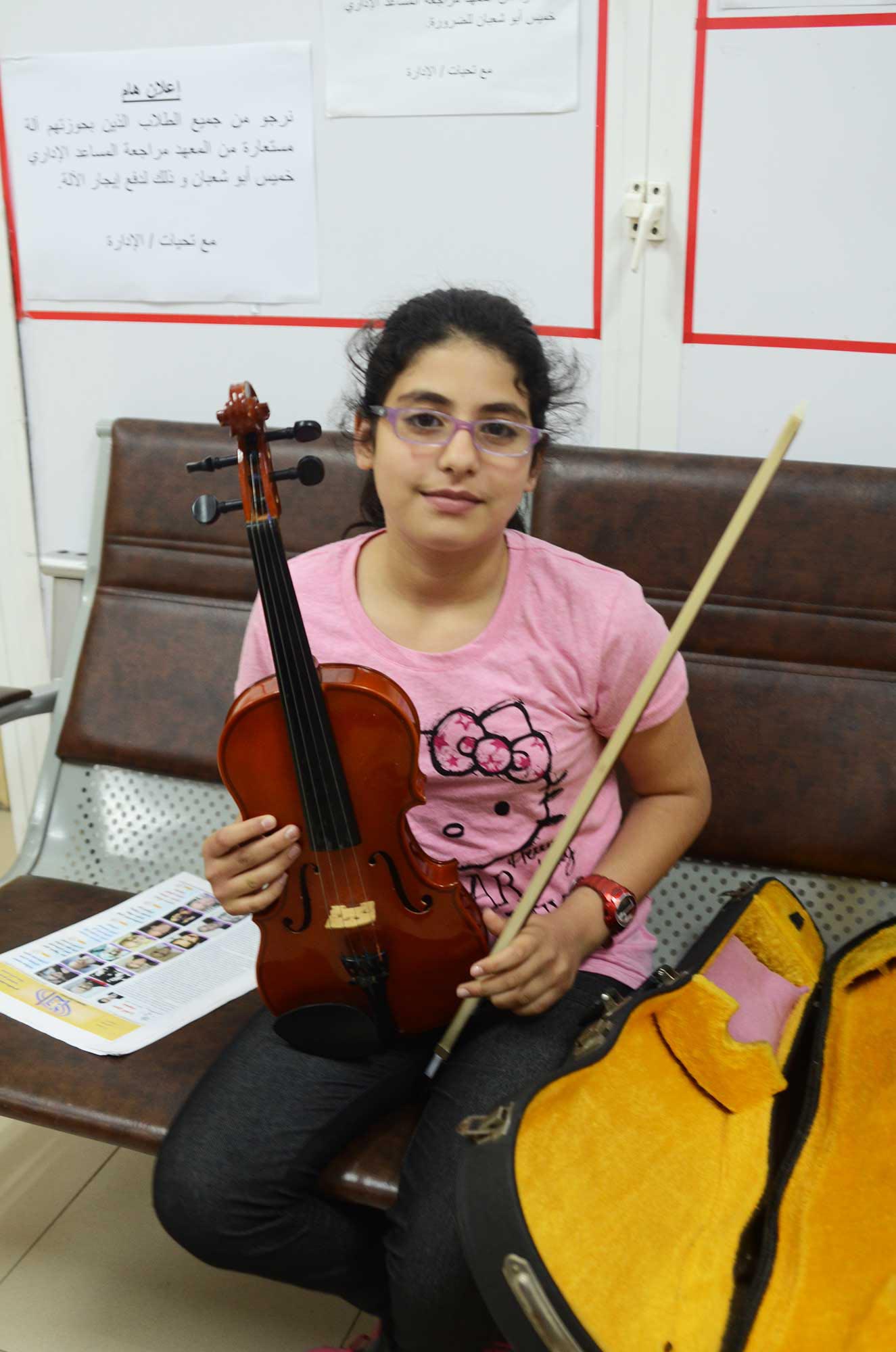 Students use the instruments and their talents to express emotions.
