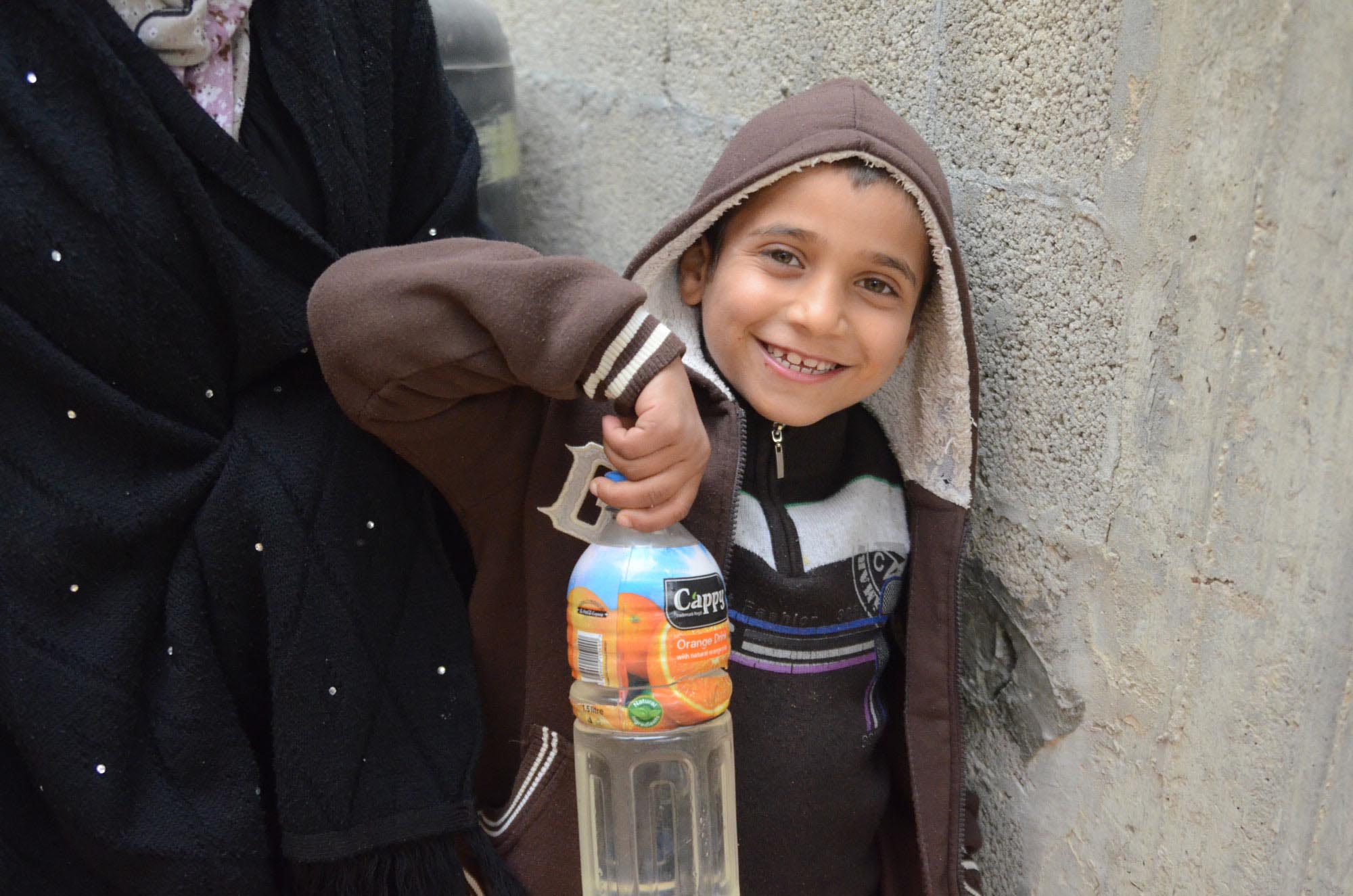 We're restoring water for Gaza families, like Mohanad's and Fatima's.