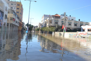 The mix of rainwater and sewage drowned this whole Gaza City neighborhood in filth and dirt.