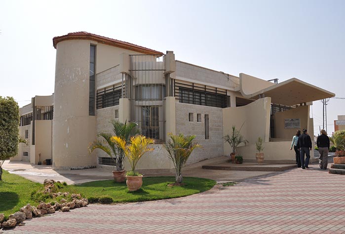 The gorgeous two-story library Anera built in Jericho.