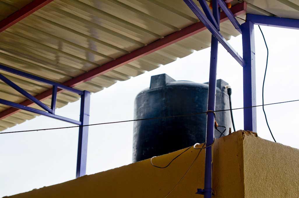 Anera’s renovation included a new water tank to replace the one destroyed in the 2014 bombings.