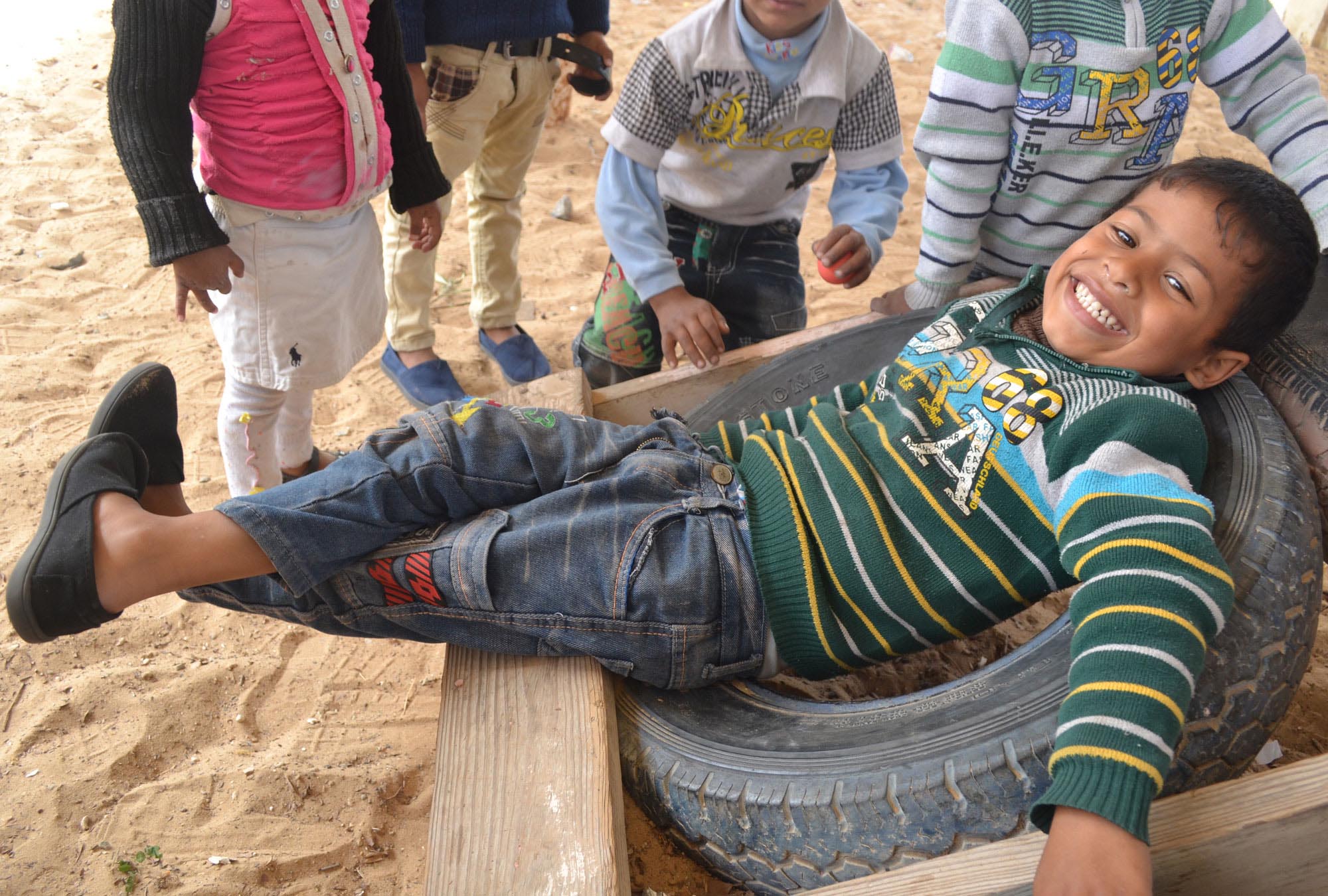 The delivery of TOMS Shoes to Loay’s school in Gaza was a most welcome gift. Loay insists he will never take them off.