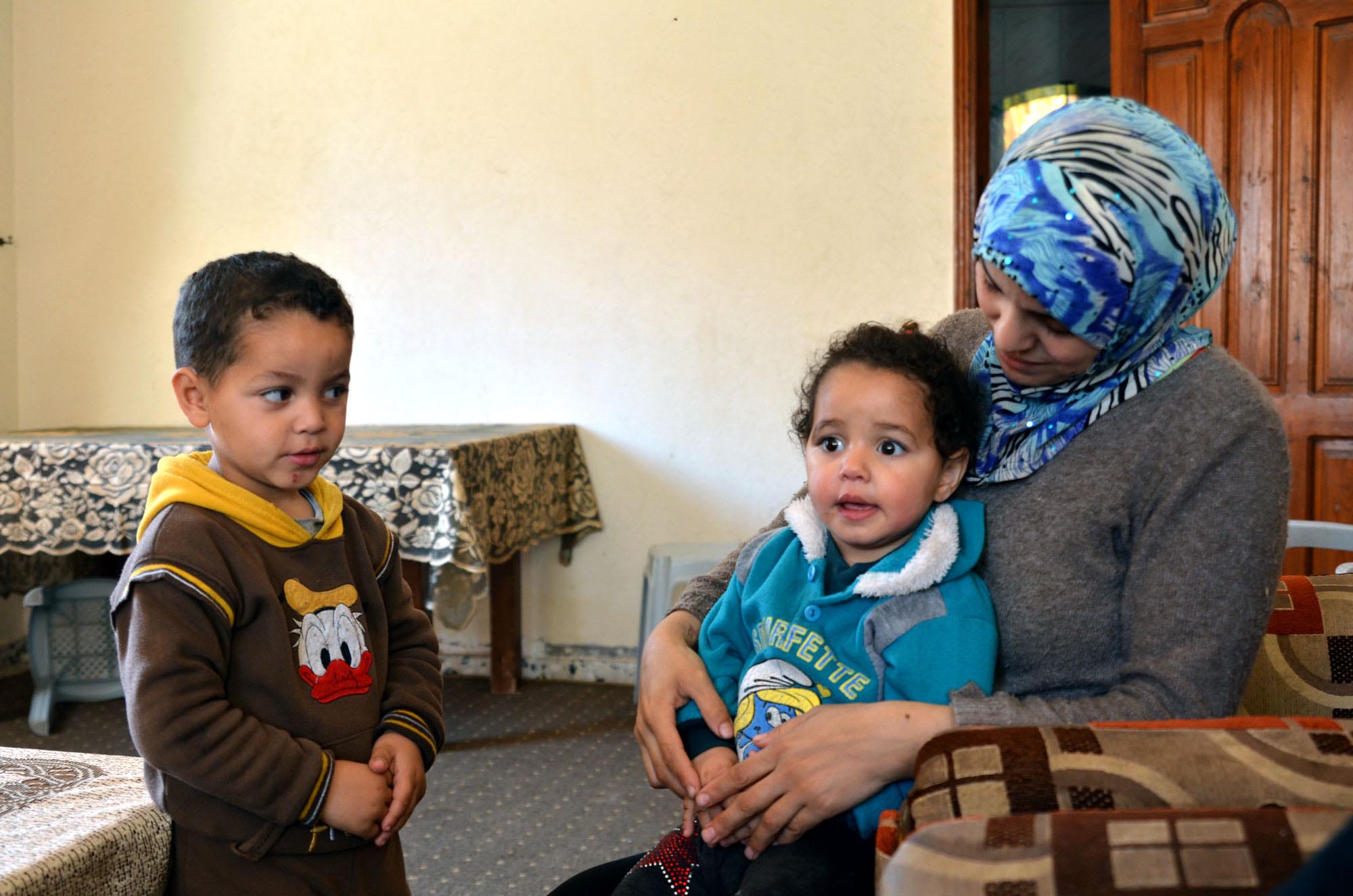 Fatima is pleased that she can better care for her daughter Rimas, who suffered from parasite infections.