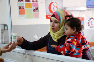 It's hard for many poor families to get healthcare in Palestine, so Fatima is grateful for the free medicines.