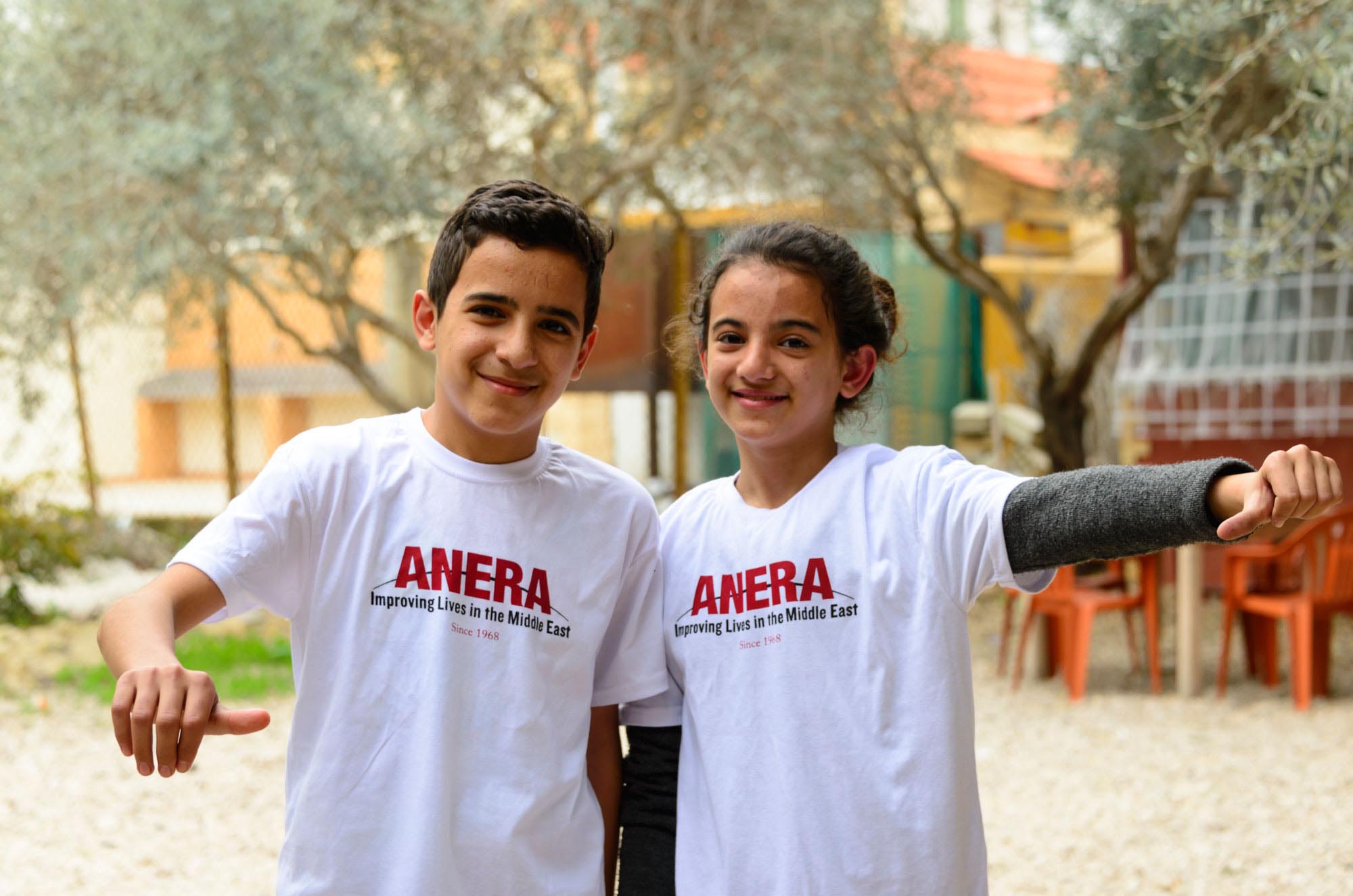 Karim and Dana are part of Anera's sports program in Lebanon.