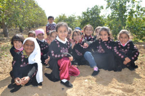 Gaza preschoolers celebrated the new TOMS delivery by wearing traditional Palestinian clothes and performing folk dances wearing their new shoes.