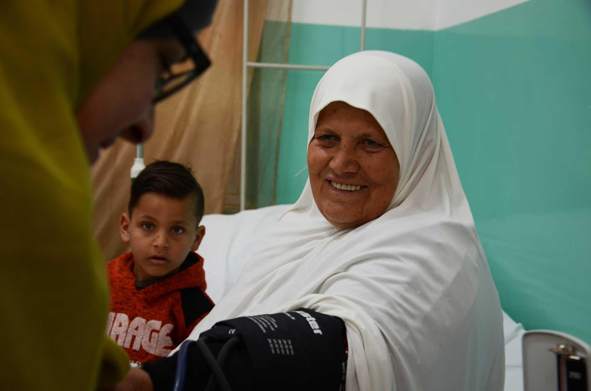 DSC_5346_EDIT Zahiya brings her five-year-old grandson with her to the clinic in Bani Naim.