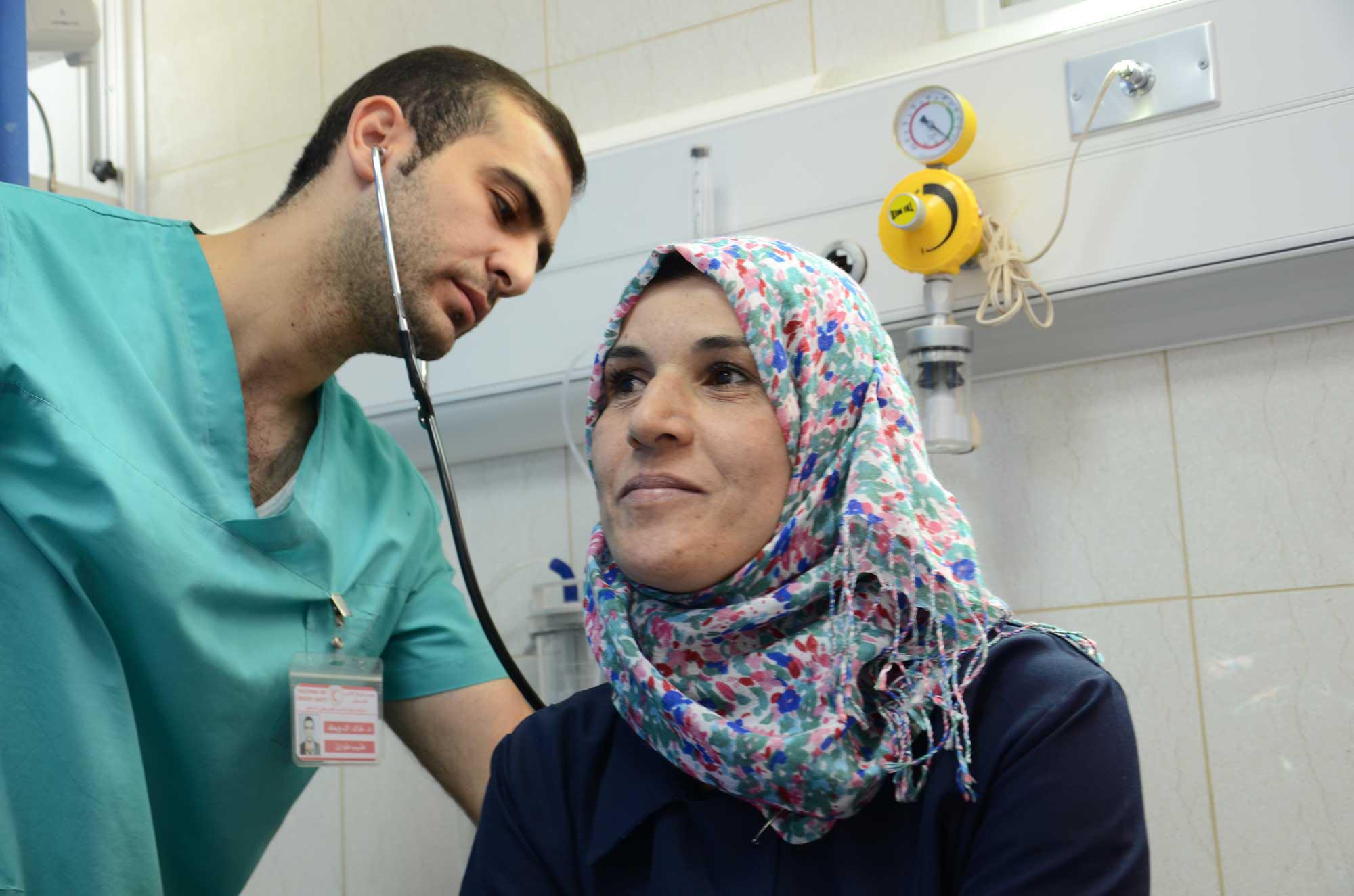 Palestinian mother Sa'diya relies on a charitable clinic in Halhoul.