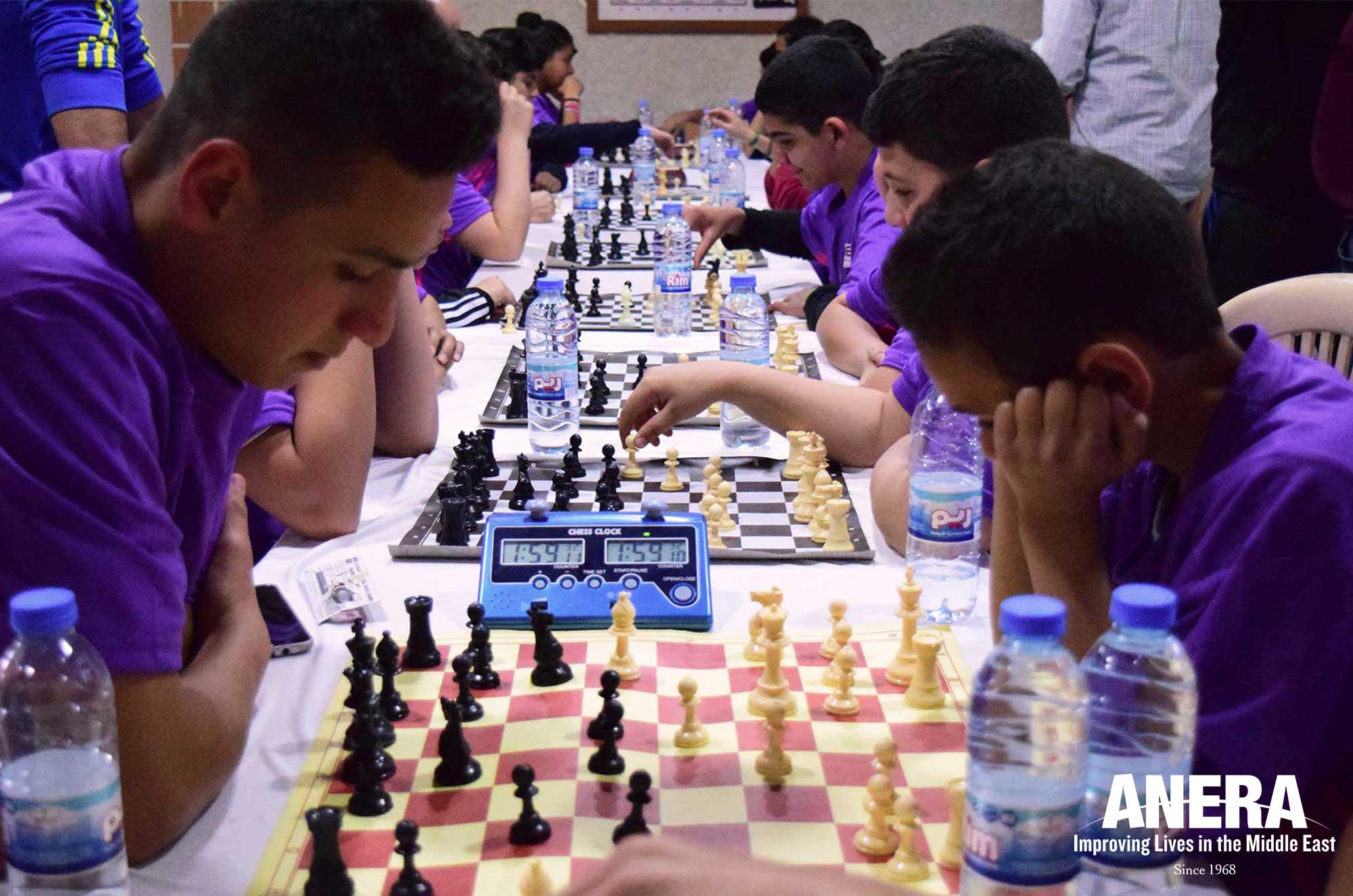 Bar Elias chess class for refugee youth