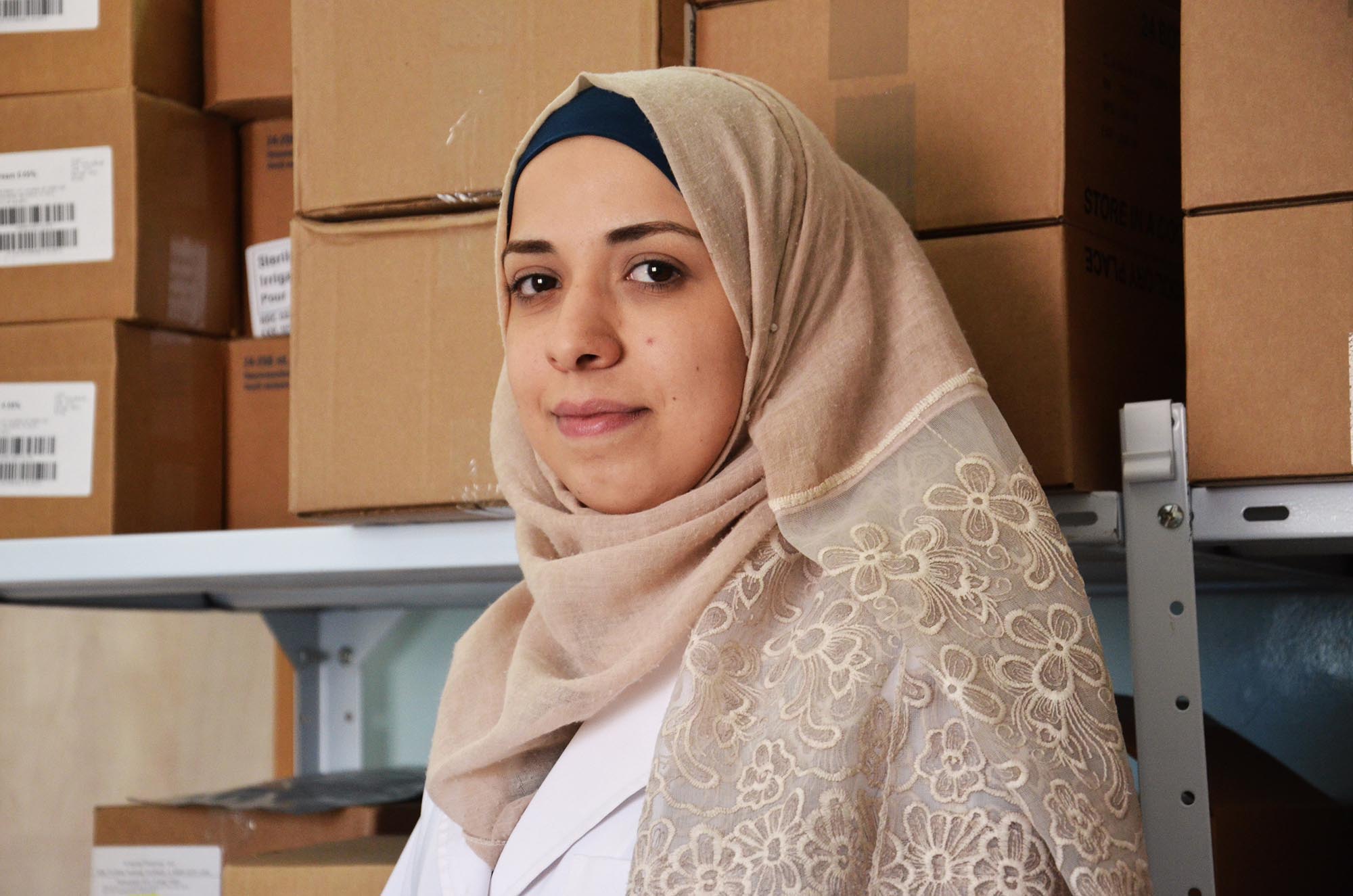 Bayan is the pharmacist at the health care center in Hebron, Palestine.