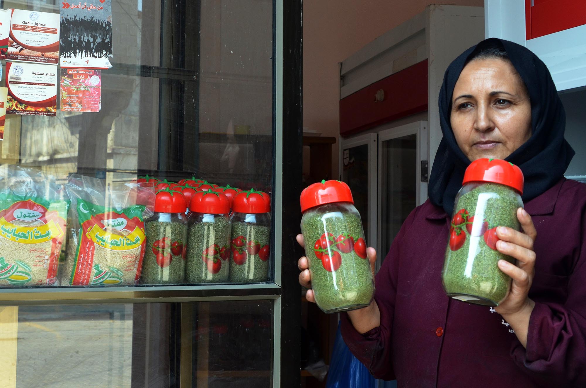 Om Amjad has run the Gaza women co-op for the past five years.