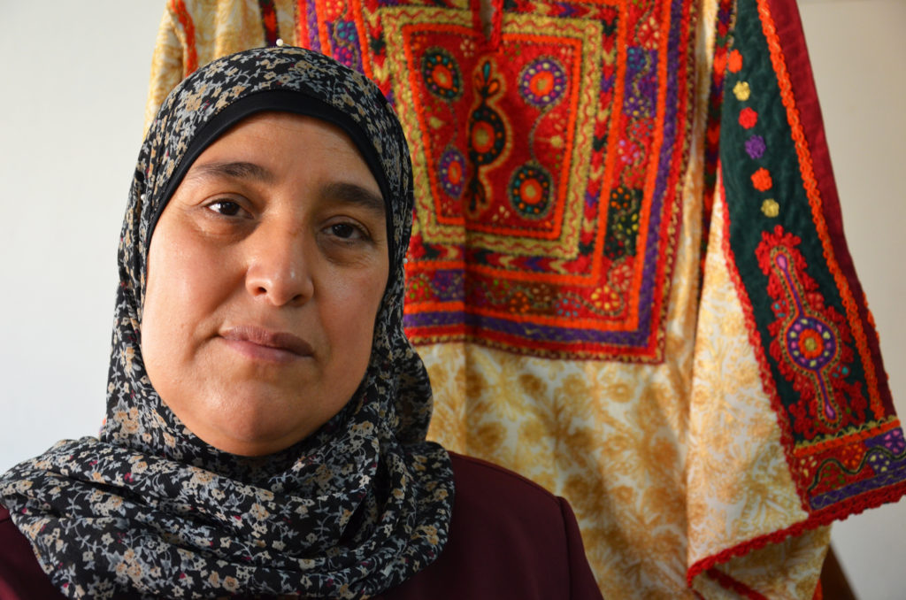 Sabah Zuhur from Ramallah, teacher of Palestinian embroidery.