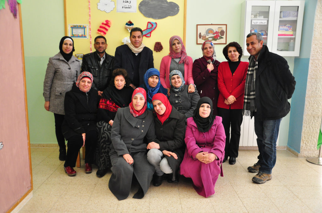 Anera's West Bank team working on early childhood development for Palestinian children.