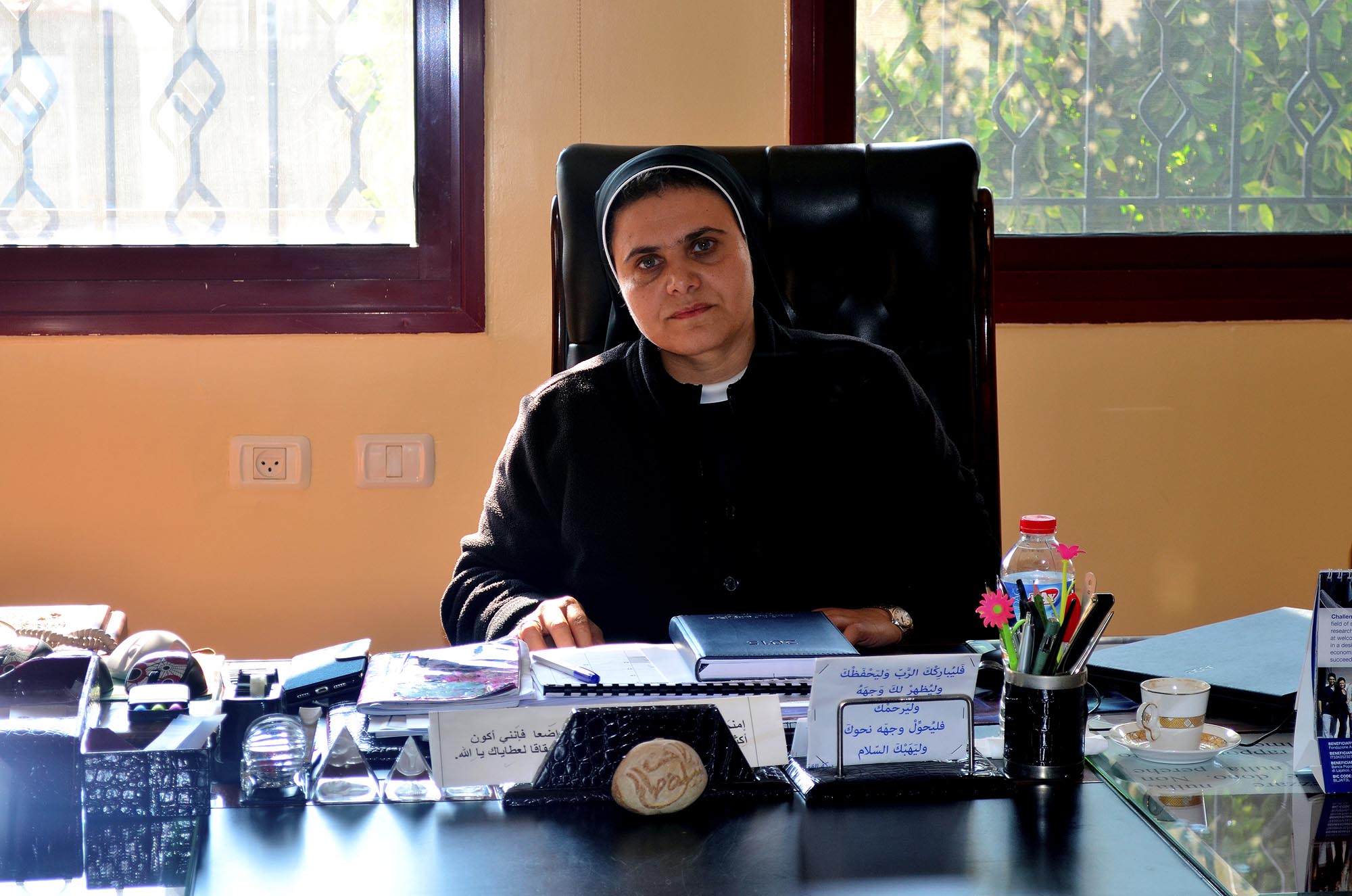 The Rosary School hosts 980 students, 80 teachers and 11 workers, according to the principal, Sister Nabila.