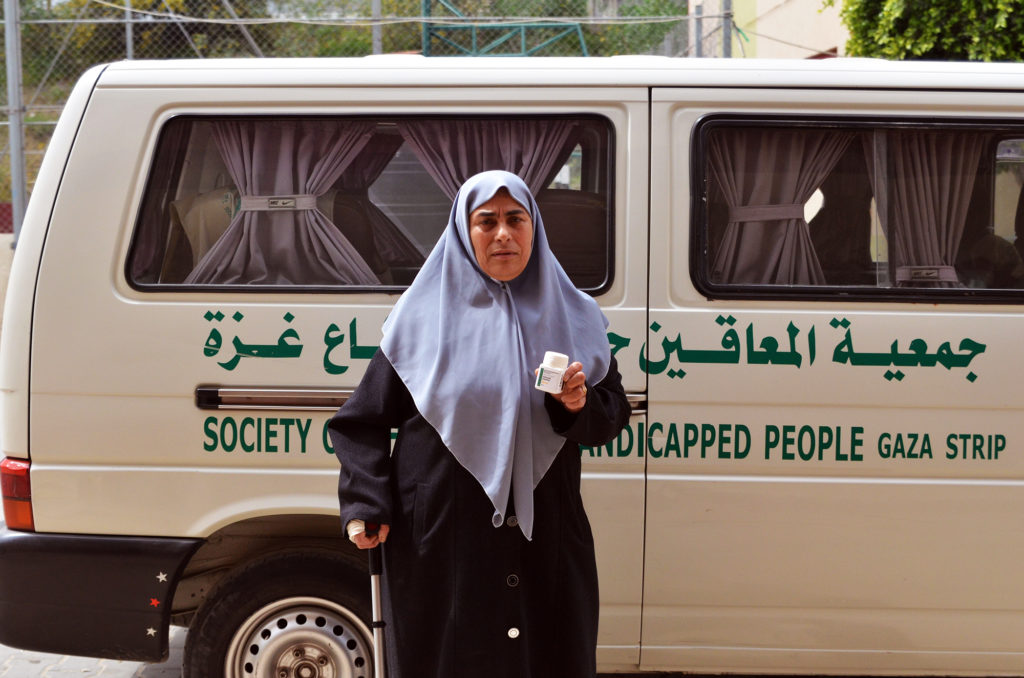 Haja Fatima, a teacher in Gaza, has never let her disability hold her back.