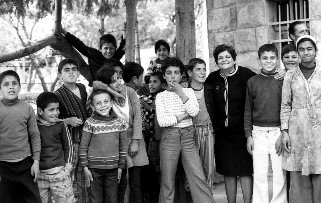 Palestinian students at the West Bank school of Jeel Al Amal, one of many that Anera has supported. 1978