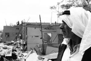 UNRWA photo of a Palestinian refugee whose house was bombed in Burj El Shamali.
